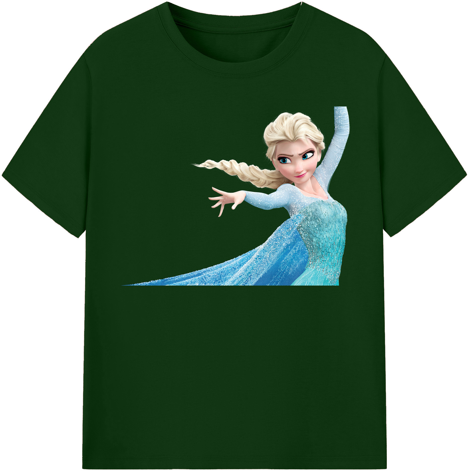 （画像用） アナと雪の女王 アンナ エルサ Frozen Anna Elsa 綿100％半袖Tシャツ（フロントプリント）